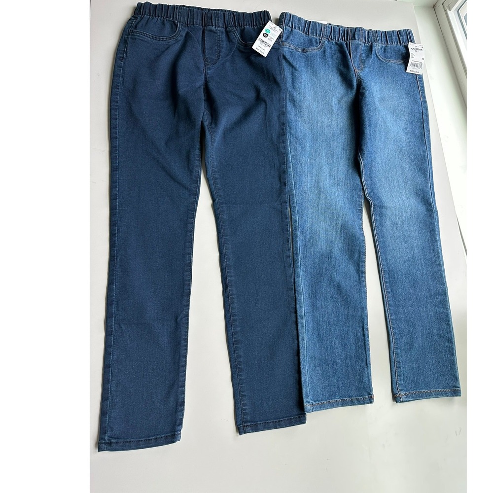2 Pack OshKosh B'gosh‎ Girls Jeggings Size 10 Blue Pull On Jeans NWT